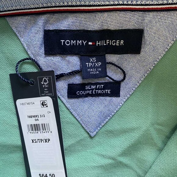 NWT XS S M XXL Tommy Hilfiger THFLEX SLIM FIT POLO 78E9892 312 - Picture 4 of 5